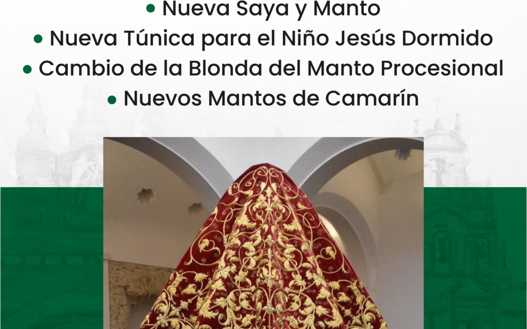 Cabezuelo propone la ejecución de un nuevo terno, con saya y manto, para la Virgen del Rosario de la Macarena